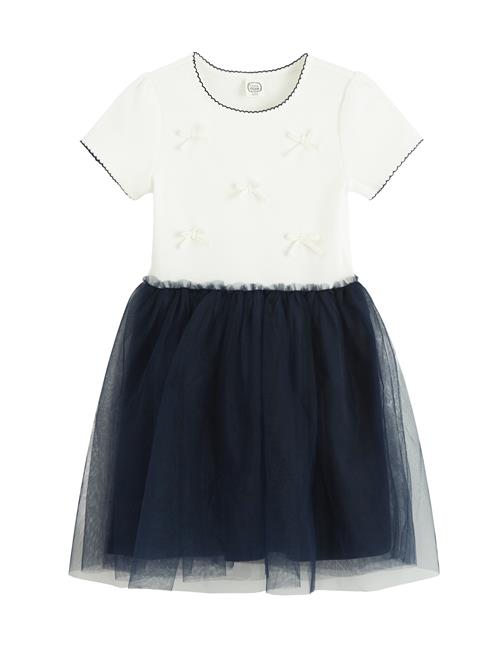 Cool Club Kjole  mørkeblå / hvid