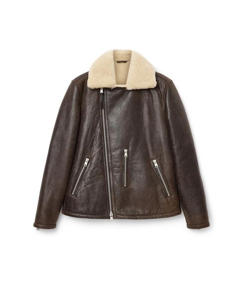 AllSaints Vinterjakke  mørkebrun / offwhite