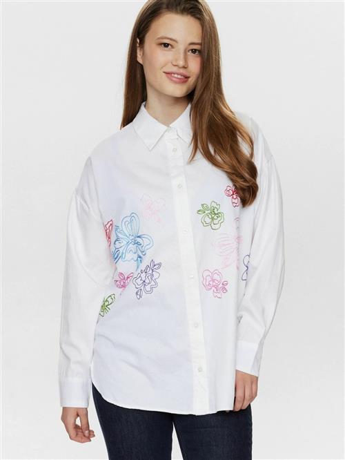 NÜMPH Shirts ' FAITH '  blandingsfarvet / hvid