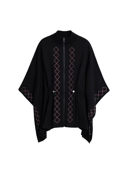 Desigual Oversized tørklæde  rød / sort / hvid