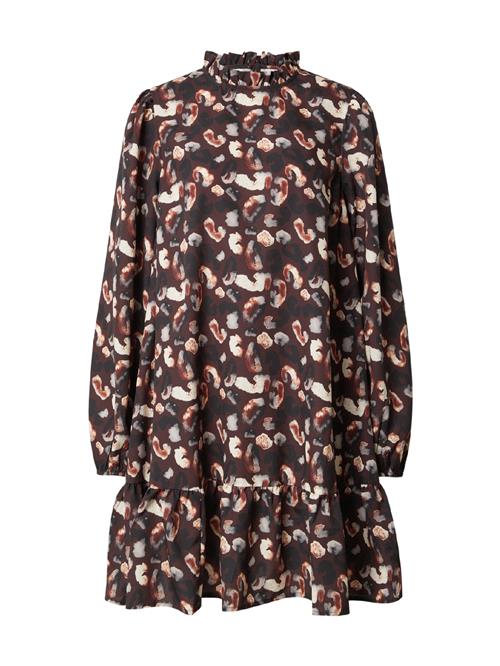 VILA Kjole 'VIGRAFFY'  brun / mørkebrun / grå / hvid