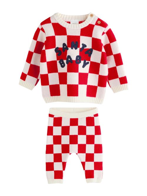 Next Sæt  marin / rød / uldhvid