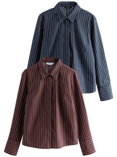 Next Bluse 'Essential'  marin / bordeaux / hvid