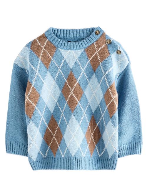 Next Pullover  dueblå / brun / hvid