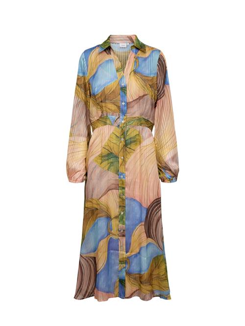 NÜMPH Kjole 'NUKAYA'  beige / aqua / gul