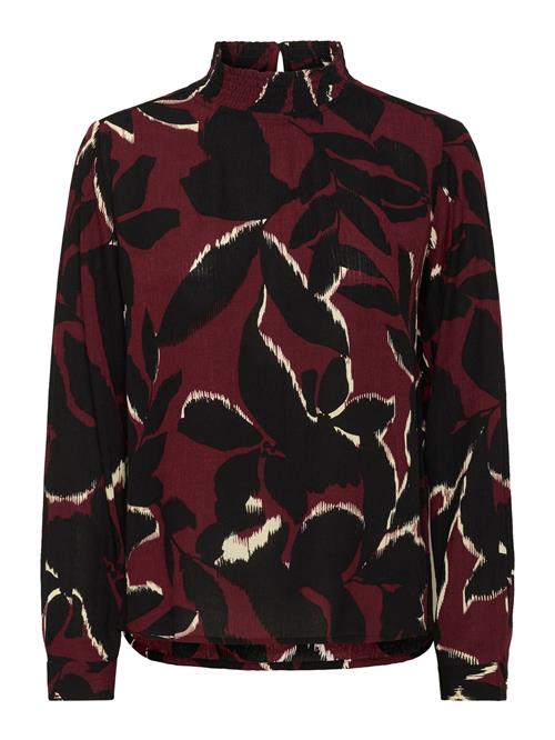 Kaffe Bluse 'KAAmber'  beige / bordeaux / sort