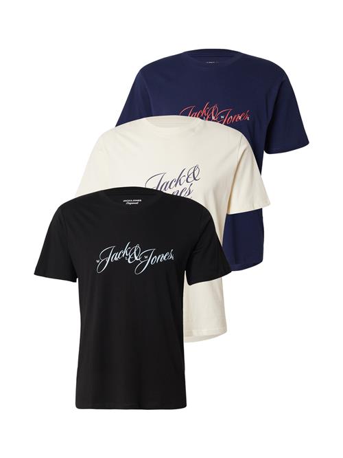 JACK & JONES Bluser & t-shirts 'JORInwood'  beige / marin / rød / sort