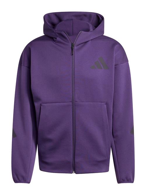 ADIDAS SPORTSWEAR Sportssweatjakke 'Z.N.E.'  mørkelilla / sort