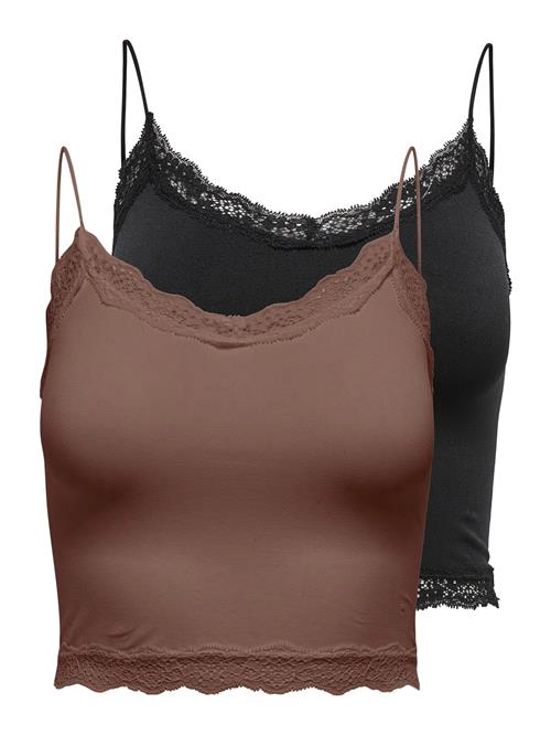 ONLY Undertrøje 'ONLVICKY'  brun / sort