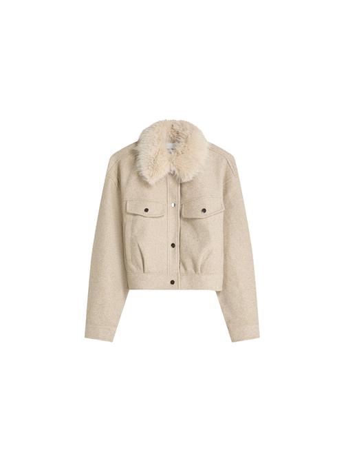 Bershka Overgangsjakke  beige-meleret