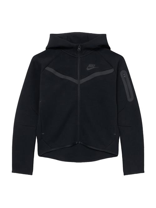Nike Sportswear Sweatjakke 'TCH FLC'  mørkegrå / sort