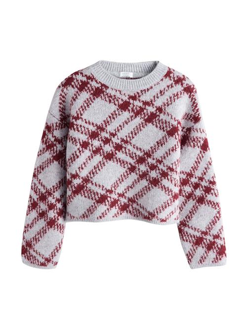 Next Pullover  lysegrå / burgunder