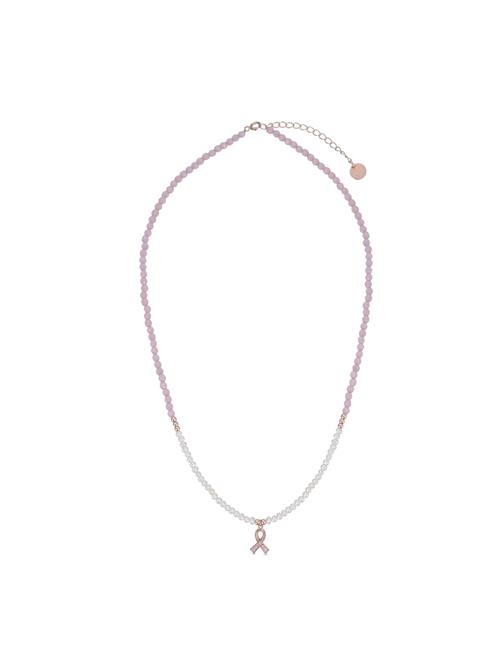 Luxenter Kæde 'Kael'  guld / lilla / perlehvid