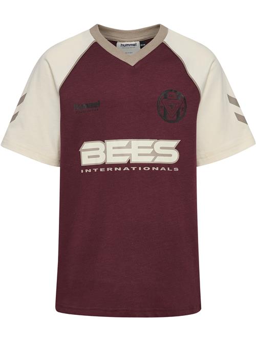 Hummel Funktionsskjorte  beige / mørkebeige / vinrød / sort