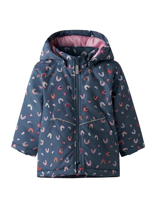 NAME IT Overgangsjakke 'NMFMaxi'  mørkeblå / lilla / lyserød / rød