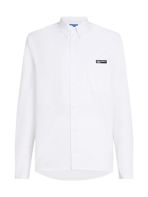 KARL LAGERFELD JEANS Skjorte 'Poplin'  hvid