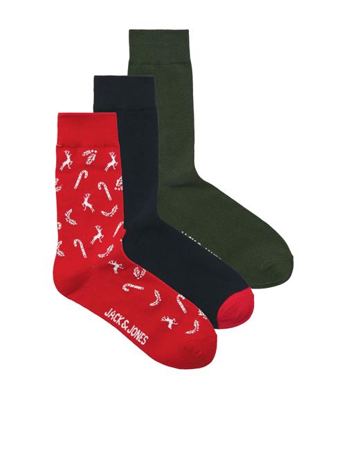 JACK & JONES Sokker 'JACCANE'  navy / gran / rød / hvid