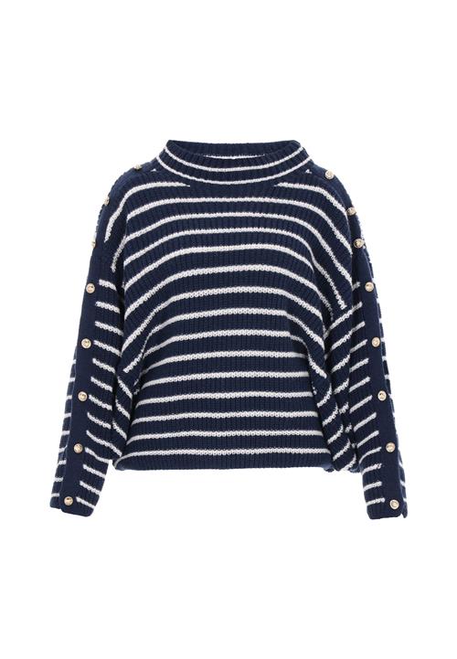 DreiMaster Maritim Pullover  navy / hvid