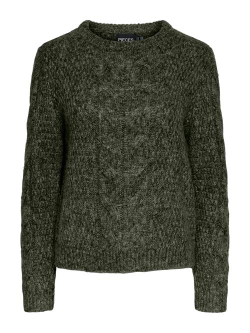 PIECES Pullover 'PCNina'  mørkegrøn