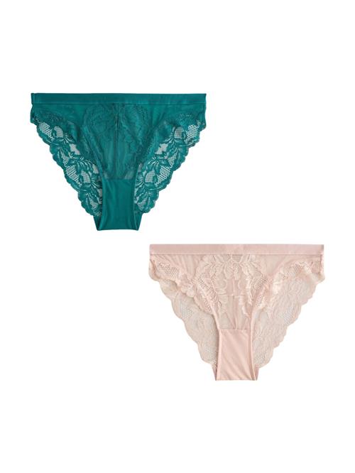 Next Slip  creme / smaragd