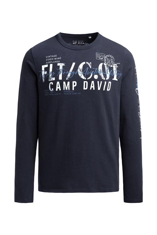 CAMP DAVID Bluser & t-shirts  blå / marin / hvid