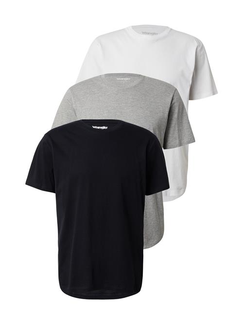 WRANGLER Bluser & t-shirts  grå-meleret / sort / hvid