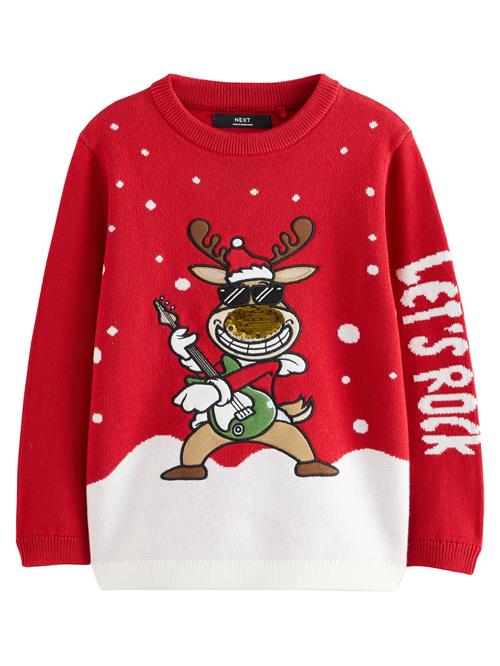 Next Pullover 'Christmas'  beige / grøn / rød / hvid