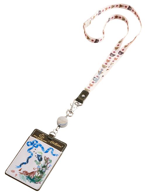 Cath Kidston Nøglering 'Great Ormond Street'  blå / grøn / sort / hvid