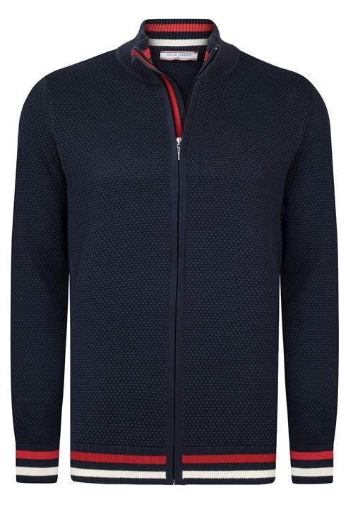 Felix Hardy Cardigan  navy / rød / hvid