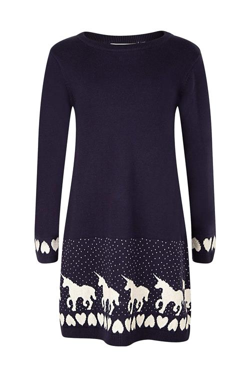 happy girls Kjole  navy / hvid