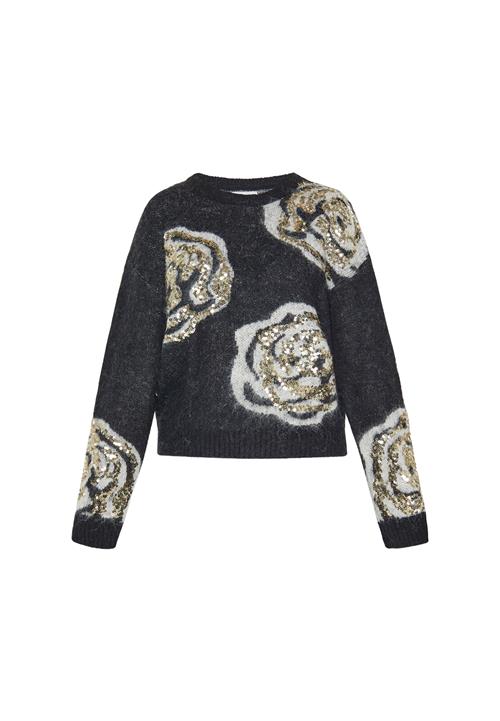 Usha Pullover  grå / sort-meleret