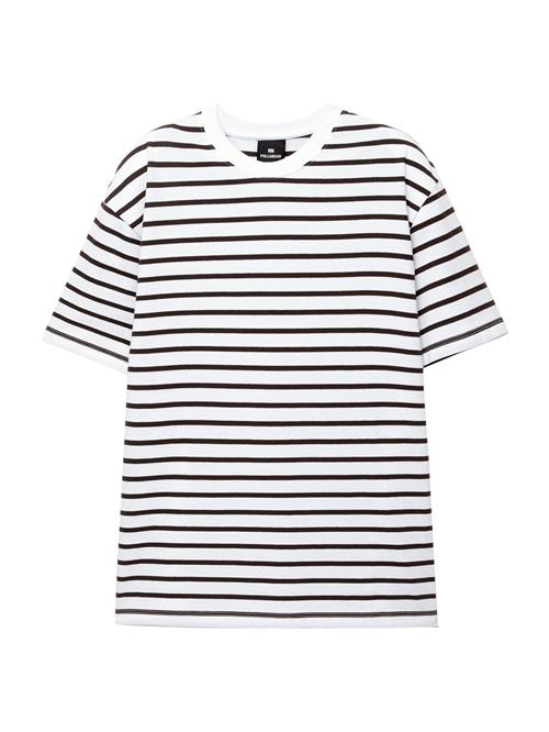 Pull&Bear Bluser & t-shirts  mørkebrun / hvid