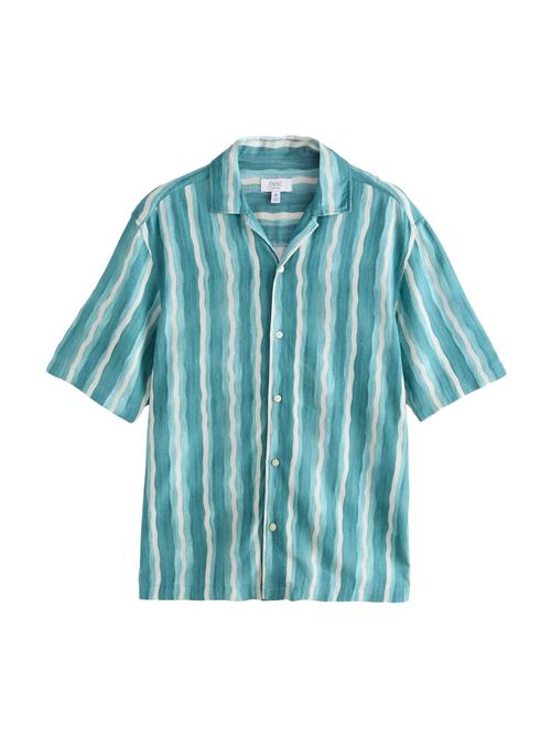 Next Skjorte  aqua / royalblå / hvid