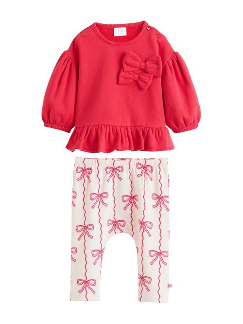 Next Sæt  lyserød / rød / uldhvid