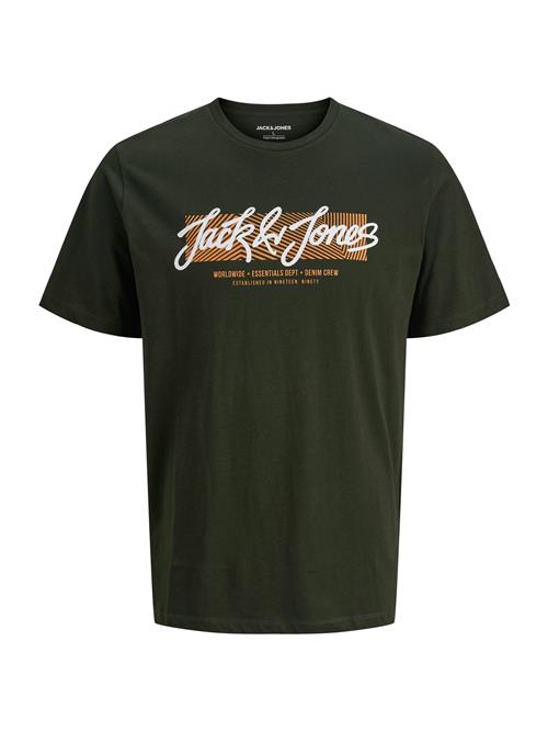 JACK & JONES Bluser & t-shirts 'URBAN'  camel / mørkegrøn / hvid