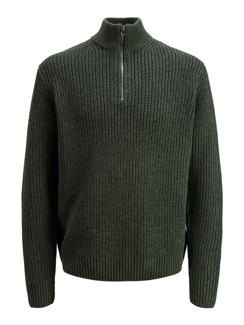 JACK & JONES Pullover 'JORBLEECKER'  mørkegrøn