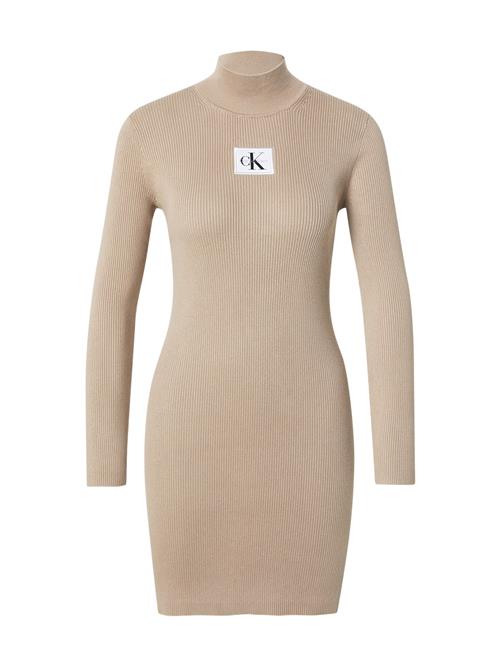 Calvin Klein Jeans Strikkjole  cappuccino / sort / hvid