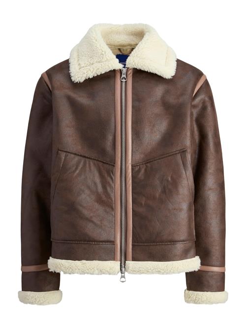 JACK & JONES Overgangsjakke 'JORLIVERPOOL'  choko / hvid