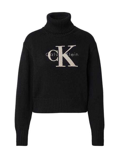 Calvin Klein Jeans Pullover 'Chenille'  kit / sort