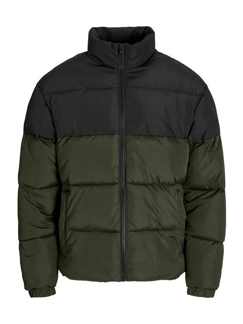 JACK & JONES Vinterjakke 'MAZE'  mørkegrøn / sort