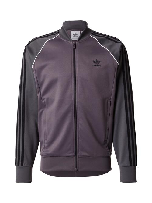 ADIDAS ORIGINALS Sweatjakke 'Adicolor Classics Sst'  mørkegrå / brombær / sort