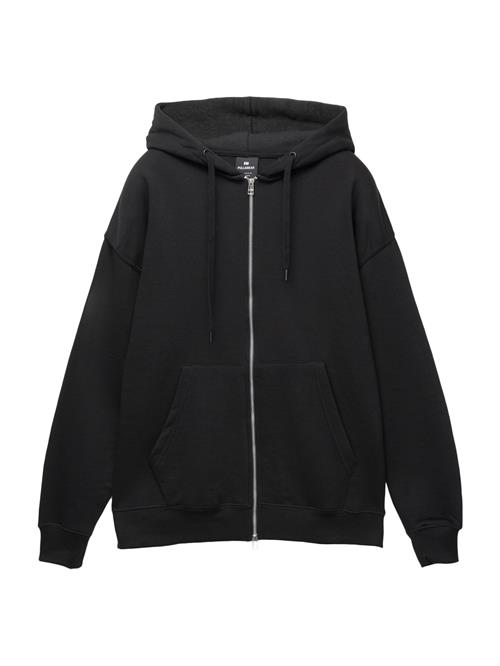 Pull&Bear Sweatjakke  sort