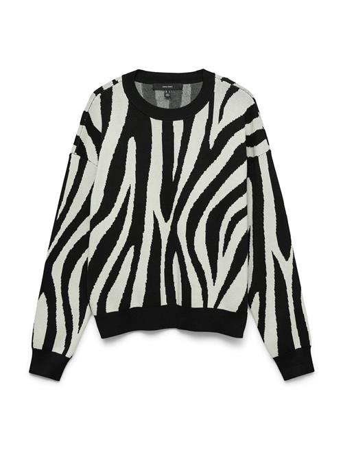 VERO MODA Pullover 'VMSilje'  creme / sort