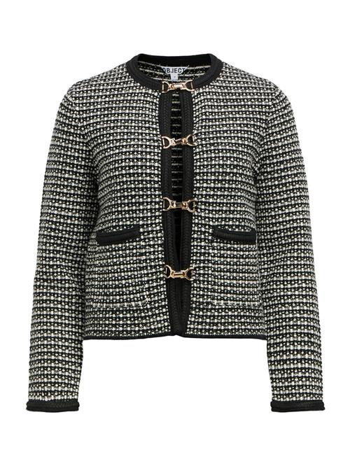 OBJECT Cardigan 'OBJHeli'  sort / uldhvid