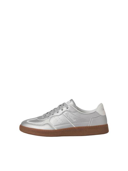 JACK & JONES Sneaker low 'JFWMORGEN'  sepia / sølv / hvid