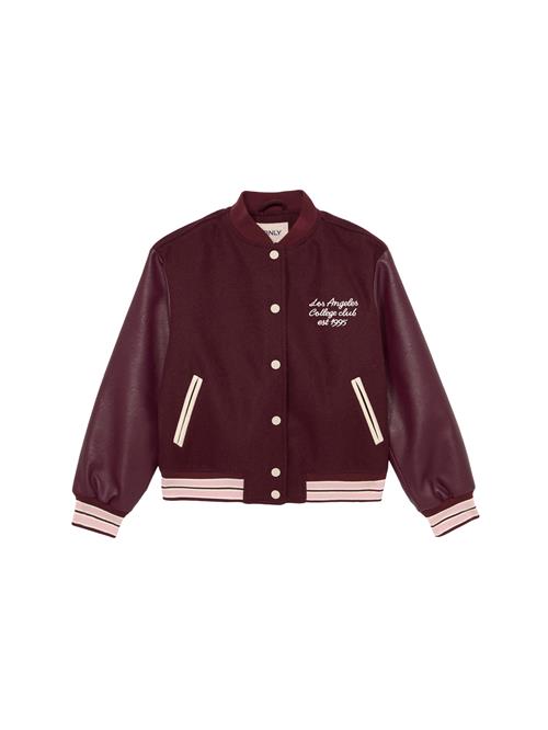 ONLY GIRLS Overgangsjakke 'WESTCOAST'  beige / brombær