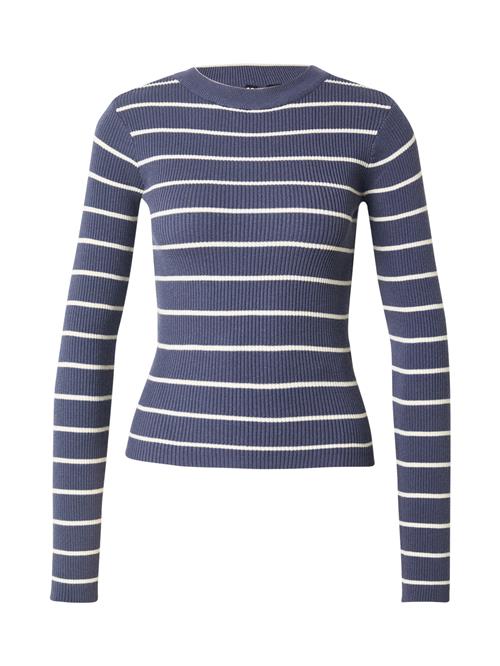 PIECES Pullover  mørkeblå / hvid