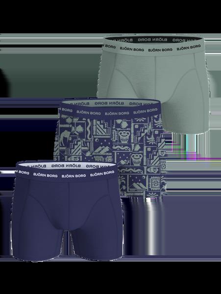 Björn Borg Cotton Stretch Boxers 3-pack Grå, XXL