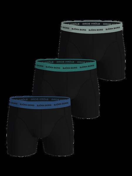 Björn Borg Cotton Stretch Boxers 3-pack Sort, XXL
