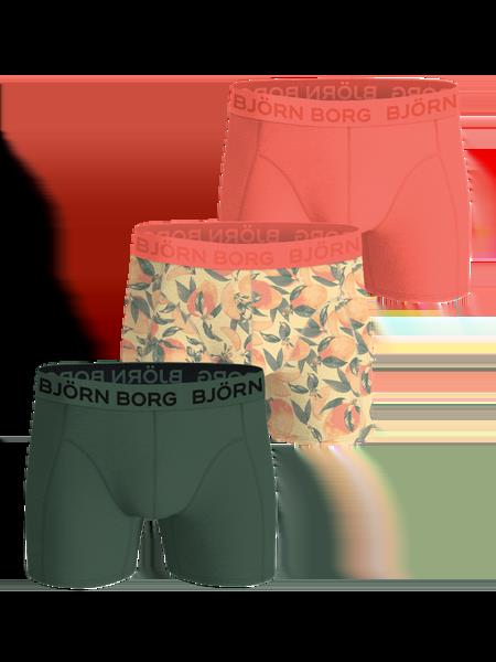 Björn Borg Cotton Stretch Boxers 3-pack Grøn, XXL